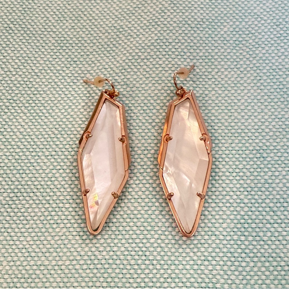 Kendra Scott Bexley Drop Earrings - Ivory Pearl/Rose